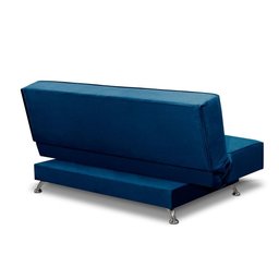 Sofá Cama 1,80m Flavia Suede Azul Rover & Beato - 6