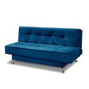 Ver imagem 5 de Sofá Cama 1,80m Flavia Suede Azul Rover & Beato