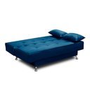 Ver imagem 3 de Sofá Cama 1,80m Flavia Suede Azul Rover & Beato