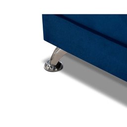 Sofá Cama 1,80m Flavia Suede Azul Rover & Beato - 7