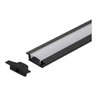 Perfil Alumínio Slim 25mm Preto para Fita Led Embutir 2m - 9