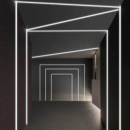 Perfil Alumínio Slim 25mm Preto para Fita Led Embutir 2m - 2 Perfil Alumínio Slim 25mm Preto para Fita Led Embutir 2m - 2