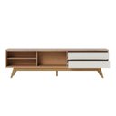 Ver imagem 3 de Rack Bancada Veneza com Mesa de Centro Jeri Freijó Off White Matte e Aparador Riviera Freijó -