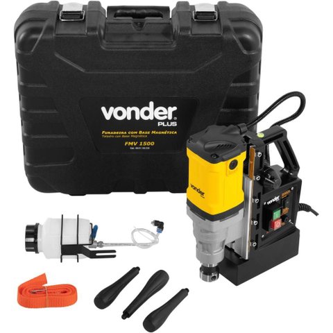 Furadeira para Chapas e Vigas de Metal com Base Magnética 220v Fmv 1500 Vonder Plus