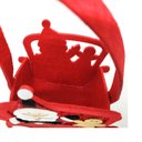 Ver imagem 2 de Kit 2 Cachepô Feltro Natal Carro com Alça Decorado Papai Noel e Boneco de Neve 20cm - Master Christm