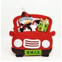 Ver imagem 3 de Kit 2 Cachepô Feltro Natal Carro com Alça Decorado Papai Noel e Boneco de Neve 20cm - Master Christm