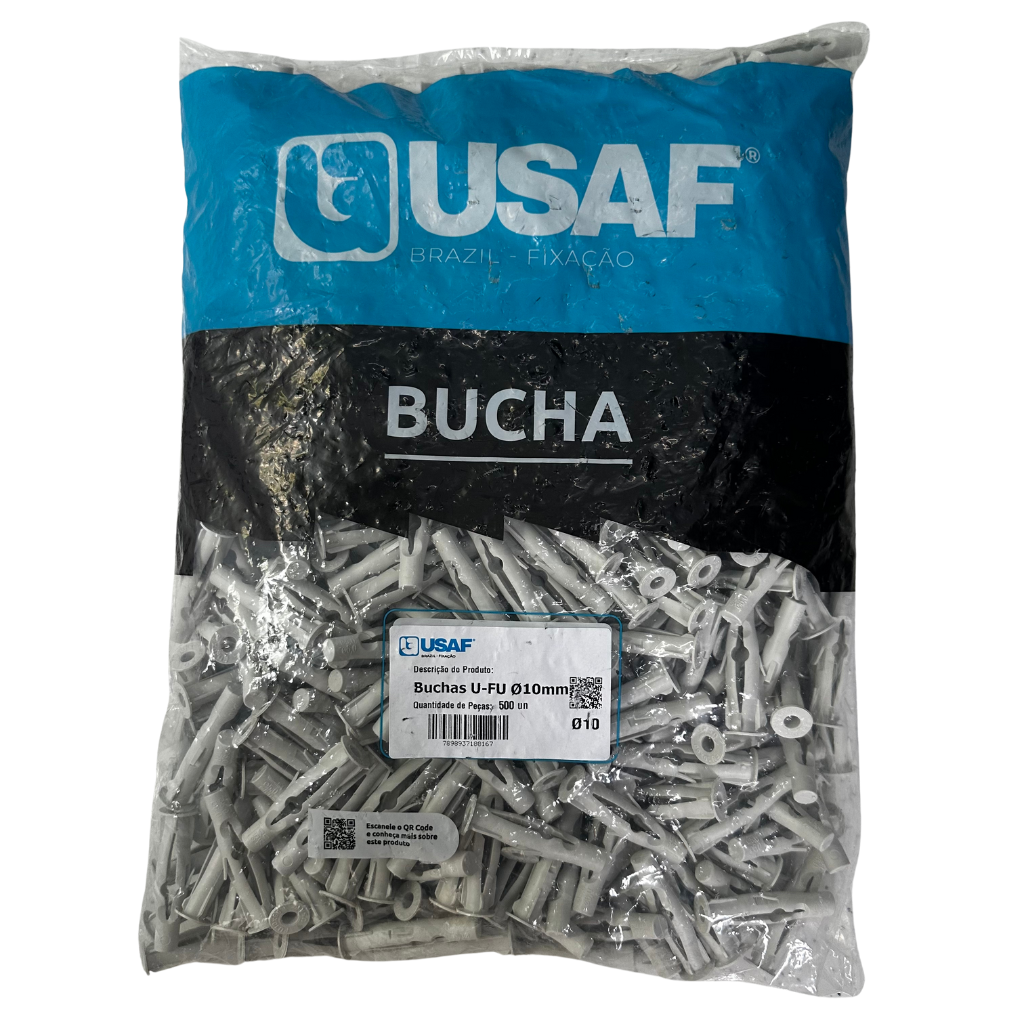 Bucha U-fu 10 Mm - Usaf - 500 Pç - 2