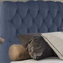 Ver imagem 6 de Cabeceira Casal 138 cm Milan Veludo Azul Soon