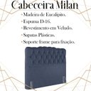Ver imagem 3 de Cabeceira Casal 138 cm Milan Veludo Azul Soon