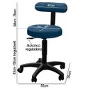 Ver mais imagens de Maca Estética para Extensão de Cílios Charme + Mocho Tapeçado Veludo Azul Marinho