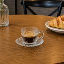 Ver imagem 4 de Conjunto 4 Xícaras Café com Pires 110ml Vidro Império Wolff