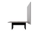 Ver imagem 4 de Mesa Industrial 2m 1 Cx de Tomada Pé Metal e Painel de Tv F5 Cor:cinza Sagrado com Preto