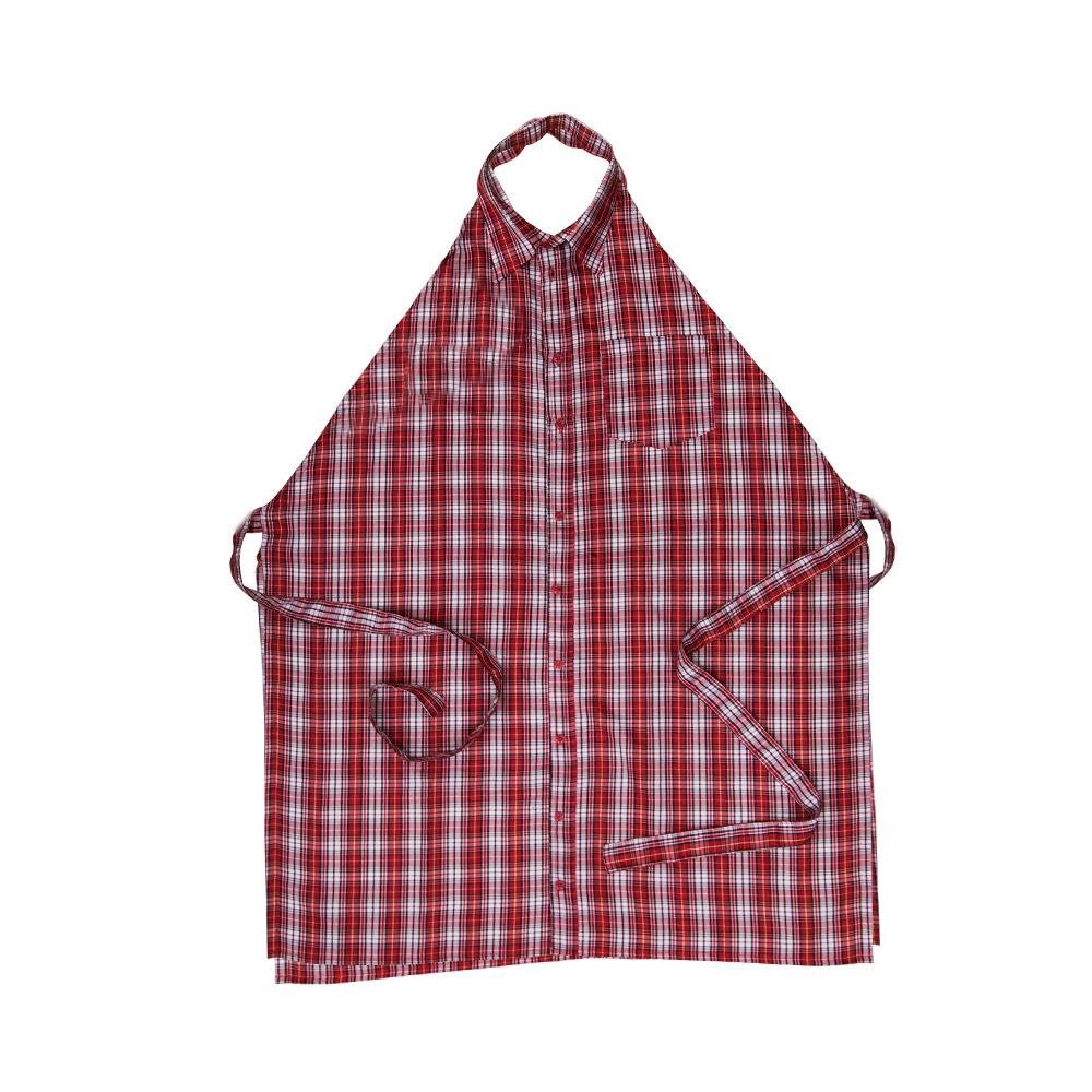 Avental Camisa Roma Vermelho Moda do Chef