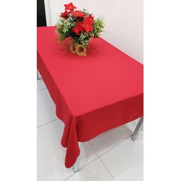Toalha de Mesa Vermelha Natal 3,00 X 150 com 10 Guardanapos - 2