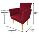 Ver imagem 3 de Poltrona Decorativa Maitê Costura Matelassê P/ Sala Recepção - Lobo Shopp:marsala