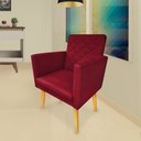 Ver imagem 2 de Poltrona Decorativa Maitê Costura Matelassê P/ Sala Recepção - Lobo Shopp:marsala