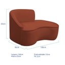 Ver imagem 5 de Kit Divã Recamier Orgânico Marrocos 160cm Lado Direito e 2 Poltronas Amore Bouclé