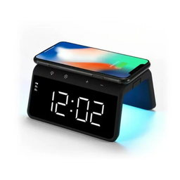 Carregador por Indução e Relógio Despertador com Luminaria - 1