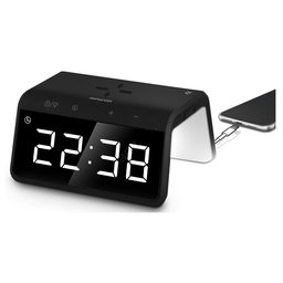 Carregador por Indução e Relógio Despertador com Luminaria - 4