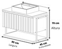 Ver imagem 5 de Gabinete Balcão Suspenso Cuba Marmorite Havaí 80 Cm Aço Banheiro 1 Porta 1 Prateleira Verde