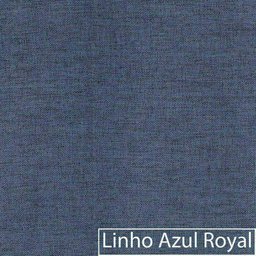 Kit Sofá 3 Lugares 200cm e 2 Poltronas Orgânica Luxo Recepção Amore Linho Azul Royal - Amarena Móvei - 5