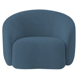 Kit Sofá 3 Lugares 200cm e 2 Poltronas Orgânica Luxo Recepção Amore Linho Azul Royal - Amarena Móvei - 11