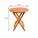 Ver imagem 3 de Kit 6 Jogos de Mesa Dobrável com 4 Cadeiras Tampo Redondo 70x70 Mel