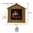 Ver imagem 2 de Visor Leitura Agua Colonial Ouro Alumínio Fundido 19x19cm