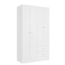 Ver imagem 2 de Guarda Roupa Solteiro 4 Portas e 2 Gavetas Astro 182 x 120cm Yescasa Branco/Rosa