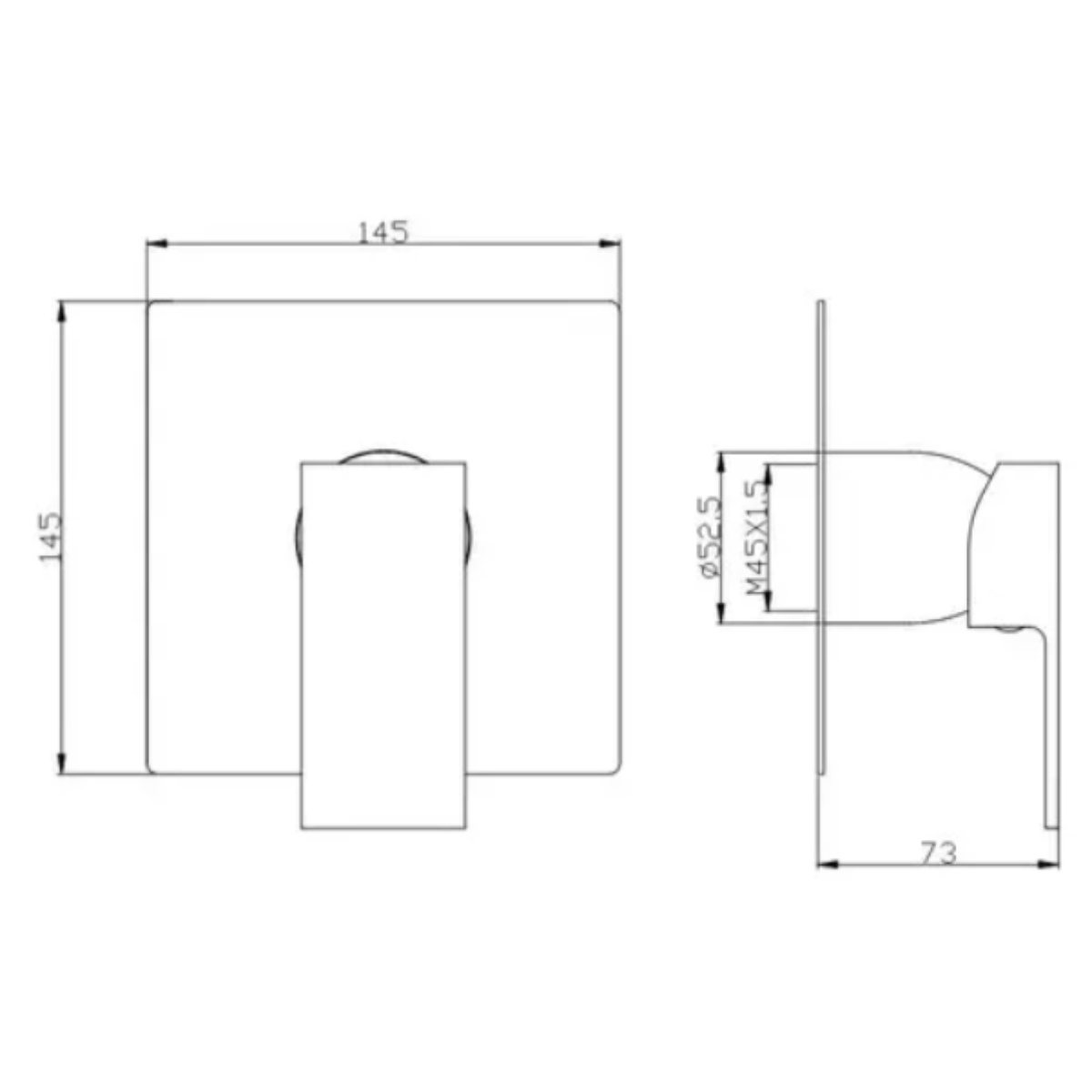 Acabamento para Registro Monocomando Ducha Chuveiro Padrão Base Deca Preto Fosco Black Matte Metal P - 3