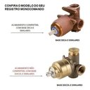 Ver imagem 6 de Acabamento para Registro Monocomando Ducha Chuveiro Padrão Base Deca Preto Fosco Black Matte Metal P