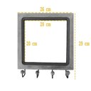 Ver imagem 4 de Cabideiro em Madeira com Ladrilho Hidráulico Porta Chaves Roupas Bolsas Ladrilho E1