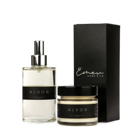 Kit Home Spray + Vela Aromática Premium Pera Adocicado 250ml