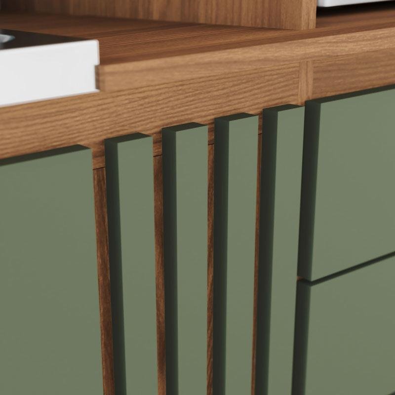 Kit Cozinha Compacta Bc01216 10 Portas com Painel Nature Verde Hp – Briz - 6