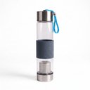 Ver imagem 1 de Garrafa de Vidro 450ml com Infusor para Chá Azul