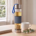 Ver imagem 3 de Garrafa de Vidro 450ml com Infusor para Chá Azul