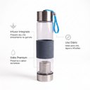 Ver imagem 2 de Garrafa de Vidro 450ml com Infusor para Chá Azul