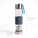Ver imagem 5 de Garrafa de Vidro 450ml com Infusor para Chá Azul
