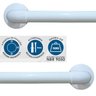 Barra De Apoio Em Aluminio Com 50cm Até 150kg Mebuki Branco - 3