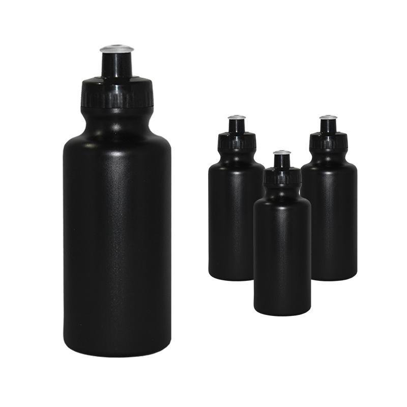 Kit 4 Squeezes 550ml Preto Plástico Premium