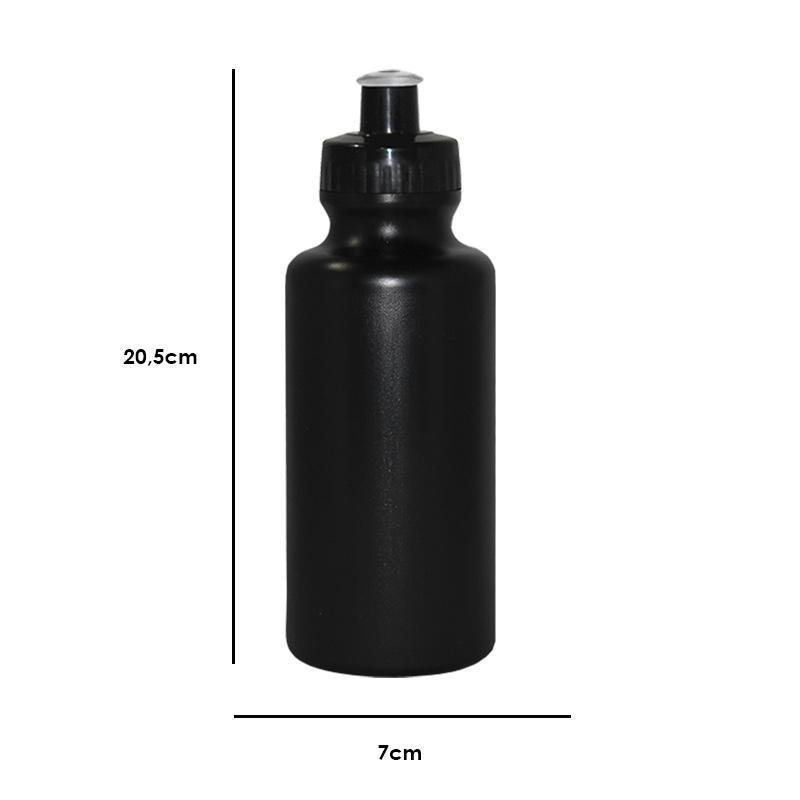 Kit 4 Squeezes 550ml Preto Plástico Premium - 2