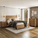 Ver imagem 1 de Cama Queen Rústica de Madeira Maciça - Nozes