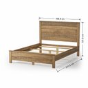Ver imagem 3 de Cama Queen Rústica de Madeira Maciça - Nozes