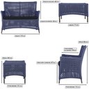 Ver imagem 5 de 2 Sofás e Mesa Igapó Alumínio Marrom Corda Náutica E12 Trama Azul