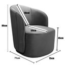 Ver imagem 5 de Poltrona Stela Cor:Veludo Cinza 220