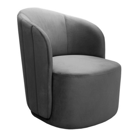 Poltrona Stela Cor:Veludo Cinza 220