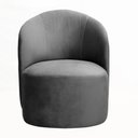 Ver imagem 3 de Poltrona Stela Cor:Veludo Cinza 220