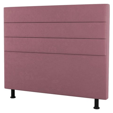 Cabeceira Casal King Size Malik 195cm Suede Rosé
