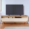 Rack Bancada Selene Cinamomo/off White para Tv até 75” - Madetec - 2