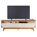 Ver imagem 1 de Rack Bancada Selene Cinamomo/off White para Tv até 75” - Madetec